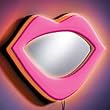 Lumisource Neon Lips Wall Mirror - Pink