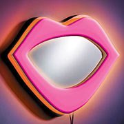 Lumisource Neon Lips Wall Mirror - Pink