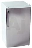 Summit FF41SSTB 3.6 cu. ft. Compact Refrigerator with Adjustable Wire Shelves, Door Storage, Adjustable Thermostat and Wrapped Stainless Steel Door w/ Towel Bar Handle: White