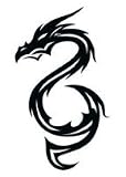 Tribal Dragon Temporary Tattoo