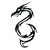 Tribal Dragon Temporary Tattoo
