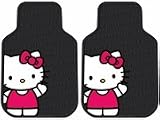 Front Seat Rubber Car Truck SUV Floor Mats - Rubber - Hello Kitty Sanrio Waving