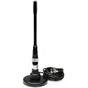 Solarcon A-108PM 8 Tunable CB Antenna Whip w/Magnet Mount & Cable - 50 Watt Black Coated Whip (1 Each)