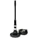 Solarcon A-108PM 8 Tunable CB Antenna Whip w/Magnet Mount & Cable - 50 Watt Black Coated Whip (1 Each)
