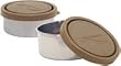 Set of 2 Stainless Steel Food Containers (Mud)