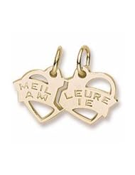 Rembrandt Charms, Meilleure Amie / Best Friends Charm, 10K Yellow Gold, Engravable