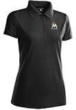Miami Marlins Womens Pique Xtra Lite Polo Shirt (Team Color) - Large
