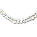 Rhodium-plated White Glass Pearl and Crystal Necklace