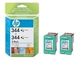 HP 344 2-pack Tri-color Inkjet Print Cartridge C9505EE