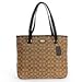 Coach Women's Otl Signature Zip Tote/Purse, Khaki Brown, One Size