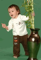 Sckoon Organic Zen Kimono & Pants Butterfly /Bamboo (Kimono/Pants sold separately) Pants - Size 6-12 Months