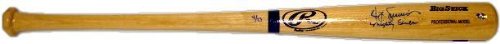 Ted Simmons Autographed Bat - Mighty Simba Rawlings Blonde - Autographed MLB Bats