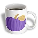 Purple Pumpkin with Gold Leaf - 11oz Mug