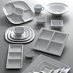 128 oz. White Melamine Round Square Bowl Break-Resistant *NSF Approved*