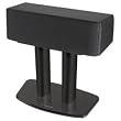 17"H Speaker Stand, black base and black tubes (Black/Black) (17"H x 20"W x 11"D)