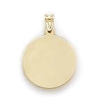 14k Round Disc Pendant