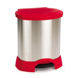 Rubbermaid® Stainless Steel/Plastic Medical Waste Step-On Container - Black