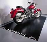 Motorcycle Mat 10X5 Heavy Duty Grade Freedom Logo - Black