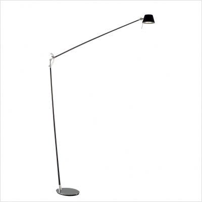 Lamps Floor Lamp with Metal Shade in Chrome