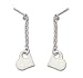 Sterling Silver Heart Shape Dangle Earring