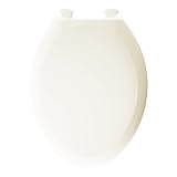 Bemis 1200SLOW006 Plastic Elongated Toilet Seat with Whisper Close Hinges, Bone