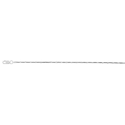 Sterling Silver Black and White Plated Bead Anklet - 10 inches
