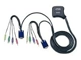 LogiLink KVM Pocket Switch 2-Port PS/2 mit Audio
