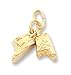 14k Baby Shoes Charm - JewelryWeb
