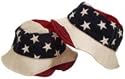Patriotic Stars & Stripes Baby Floppy Hat U.S.A. Made by FlagClothes