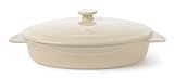 Review Calphalon BV3302CC / Calphalon Ceramic Vanilla 2 Quart Covered Oval Baker with Lid