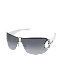 Gucci Decorated Horsebit Shield Sunglasses Grey white Shaded grey by Gucci