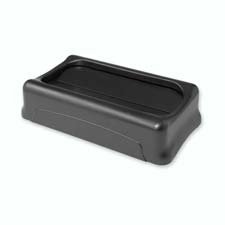 Rubbermaid&reg; Commercial Swing Top Lid for Slim Jim Waste Containers, 11-3/8 x 20-3/8, Plastic, Black