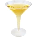 Disposable Plastic Martini Glasses - 8 oz.: Pack of 10