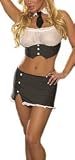 Dreamgirl Women’s Dreamgirl Office Tramp Lingerie Set – 4259,Black/White,One Size: exotic apparel