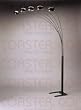 Satin Black Finish Overhead Sofa Floor Lamp w/ Dimmer