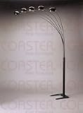 Satin Black Finish Overhead Sofa Floor Lamp w/ Dimmer