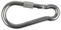 4 Piece Steel Screw Locking Carabiner 2.4cm x 5cm, 304 Stainless Steel