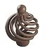 Rustic Hand-made Bird Cage Rust Wire Swirl Knob 34Mm LQ-PN9013-RU-C