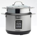 Aroma Gourmet Rice and Pasta Cooker - Stainless Steel
