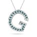 Initial Pendant - 0.27 Ct Blue Diamond \'G\' Initial Pendant