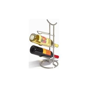 Spectrum 47010 Euro Wine Rack, 3-Bottle, Black by