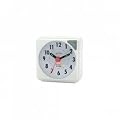 Acctim Ingot Small Quartz Travel Time Alarm Clock - Light & Snooze White 55102