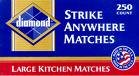 Diamond Strike Anywhere Large Kitchen Matches - Case