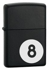 Zippo Eight Ball Black Matte Lighter  24331  Turn Up Heat 4 Collection 2007