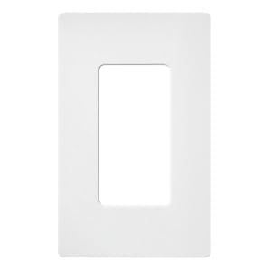 Lutron SC-1-SW Claro Single-Gang Wallplate, Snow by Lutron