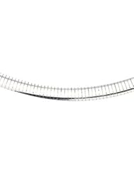 CleverEve Designer Series 7.25mm Polished Sterling Silver Solid Domed Omega Chain 16"