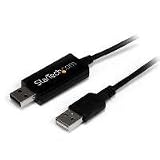 StarTech SVKMS 2 Port USB KM Switch - USB Keyboard and Mouse Switch with File Transfer