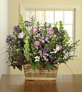 21ry9D7wxJL. SL160  Same Day Flower Delivery Roses, Bells of Ireland and Purple Monte Cassino Spray Aster in Basket