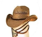 Shady Brady Hat 01WW47: Original Hard Body Bon Jovi Hat - Vented, Twisted Leather Band with Chinstrap