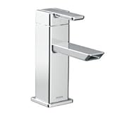 IMAGE OF Moen S6700 90-Degree One-Handle Low Arc Bathroom Faucet, Chrome
